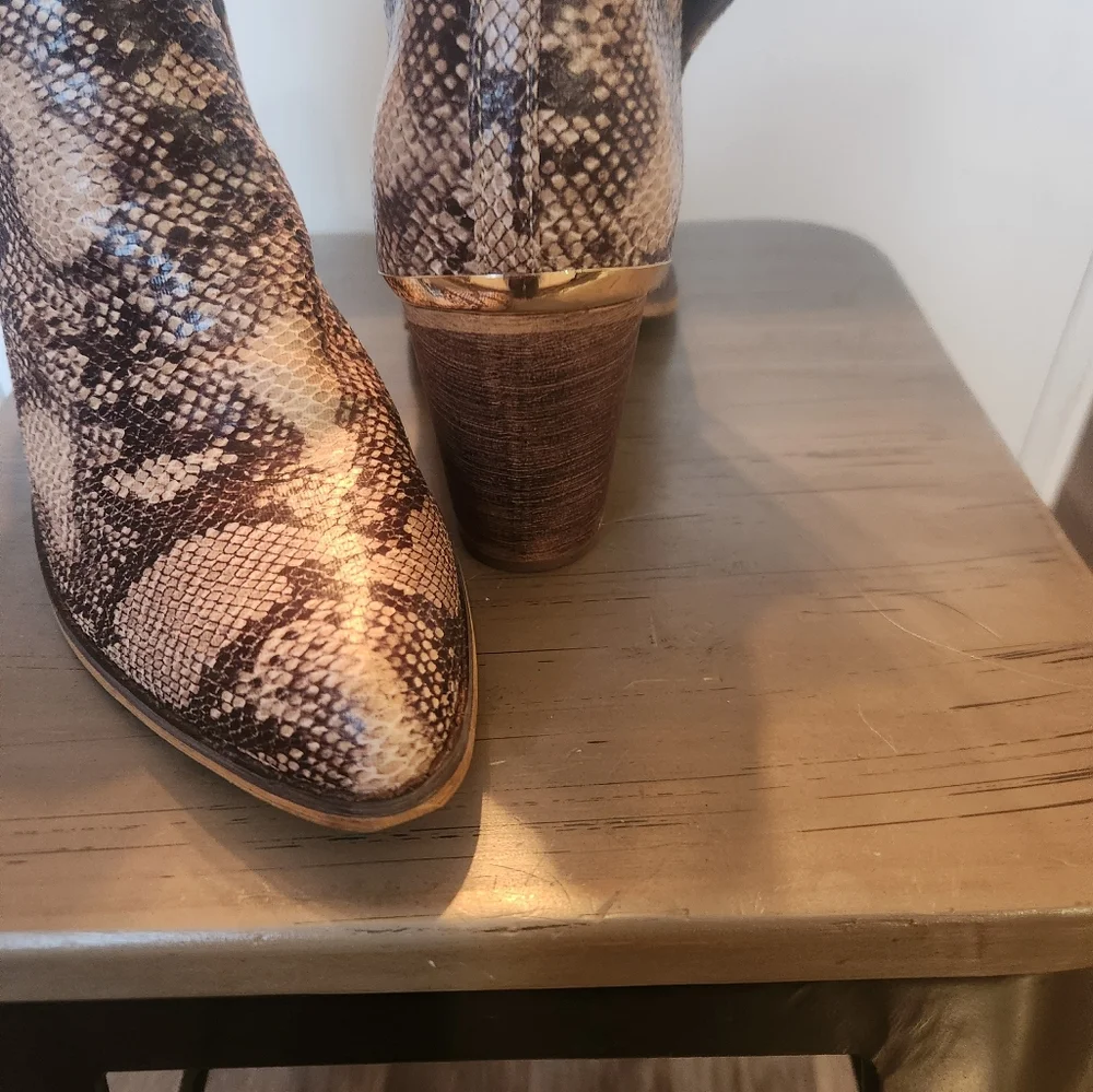 Pop Chantilly Snakeskin Booties